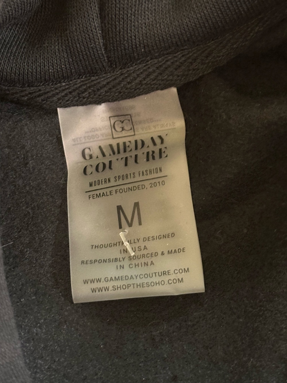 Like new Sz M Gameday Couture Alabama black studded hoodie - Picture 8 of 9